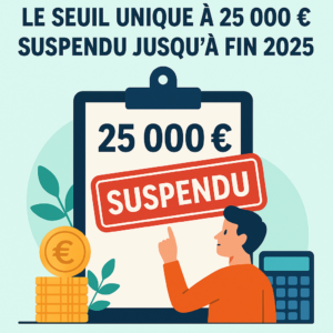 Suspension du seuil unique de franchise en base TVA à 25 000 euros jusqu'à fin 2025 - illustration explicative