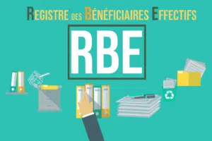 Illustration du Registre des Bénéficiaires Effectifs (RBE) avec une charte graphique personnalisée pour le cabinet comptable OPALE